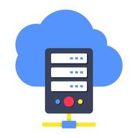 A trendy design icon of cloud server vector