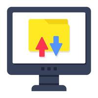 A beautiful design icon of folder transfer vector