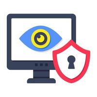 A trendy design icon of security monitoring vector