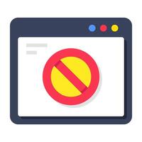 An Icon design of web ban vector