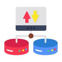 Creative design icon of server network upload vector