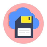 Modern design icon of cloud floppy disk vector