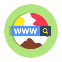 A beautiful design icon of www vector