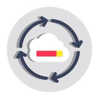 Creative design icon of cloud update vector