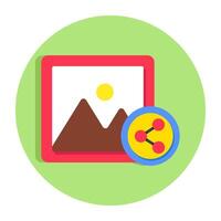 A trendy design icon of gallery share vector