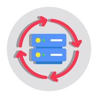 A trendy design icon of database update vector