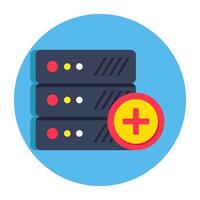 Modern design icon of add to database vector