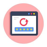 A beautiful design icon of web reset password vector