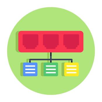 A beautiful design icon of Ethernet port vector