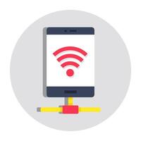 Creative design icon of mobile wifi vector