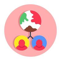 An icon design of global user connection vector