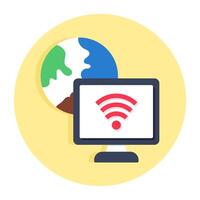 An Icon design of global wifi vector