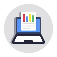 A colored design icon of data analytics vector