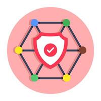 Creative design icon of shield networking vector