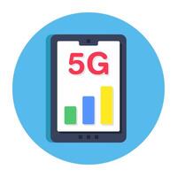 Perfect design icon of mobile 5g network vector
