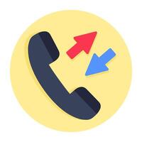 A flat design icon of call Diversion vector