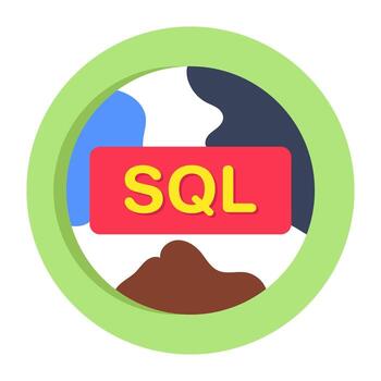 A trendy design icon of sql vector
