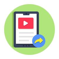 An icon design of mobile share vector