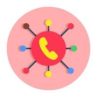 Premium design icon of call networking vector
