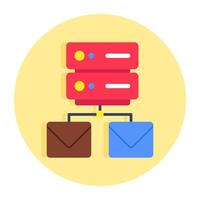 Creative design icon of server mail vector