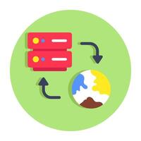 Premium design icon of global data transfer vector