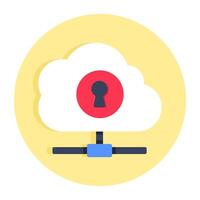 Creative design icon of cloud security network vector