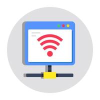 An icon design of web wifi vector