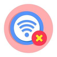 Premium design icon of no signal vector