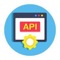 Creative design icon of web api vector