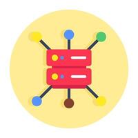 An Icon design of server networking vector