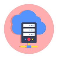 A trendy design icon of cloud server vector