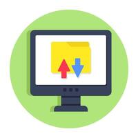 A beautiful design icon of folder transfer vector