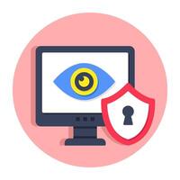 A trendy design icon of security monitoring vector