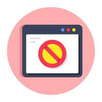 An Icon design of web ban vector