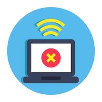 Premium design icon of no laptop vector