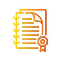 patent Line Gradient Icon White Background vector