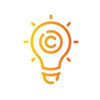 idea Line Gradient Icon White Background vector