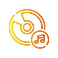 compact disc Line Gradient Icon White Background vector