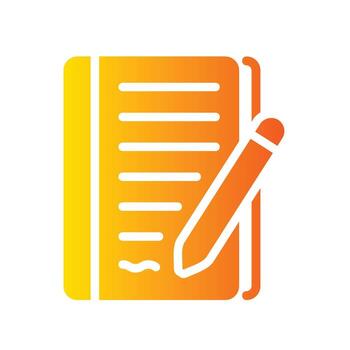 signature Flat Gradient Icon White Background vector