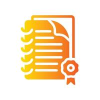 patent Flat Gradient Icon White Background vector