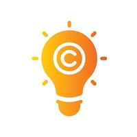idea Flat Gradient Icon White Background vector