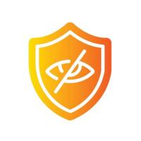 private Flat Gradient Icon White Background vector