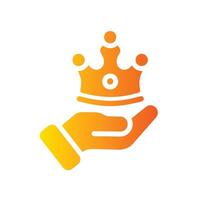 royalty Flat Gradient Icon White Background vector
