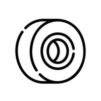 wheels Line Icon White Background vector