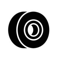 wheels Glyph Icon White Background vector