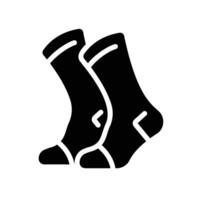socks Glyph Icon White Background vector