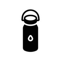 bottle Glyph Icon White Background vector