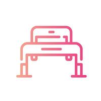 obstacle Line Gradient Icon White Background vector