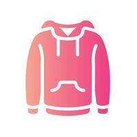 hoodie Flat Gradient Icon White Background vector