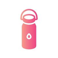 bottle Flat Gradient Icon White Background vector